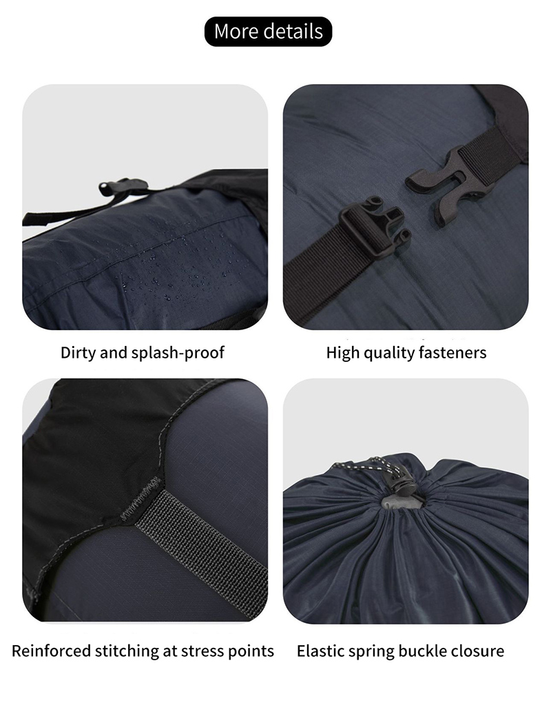 Camping and camping sleeping bag storage bag Lightweight capsule compression bag Travel clothing and miscellaneous storage bag 40D - Image 5