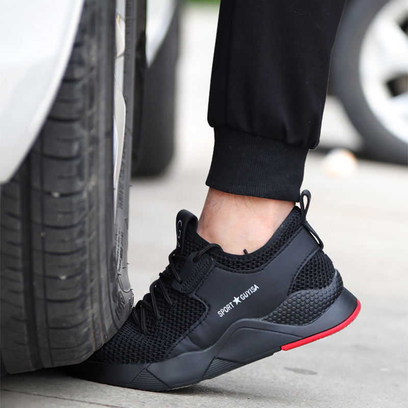 Mens Steel Toe Work Shoes Fashion Casual Breathable Outdoor Sneakers Puncture Proof Boots Comfortable Industrial Safety Shoe Men - Image 6