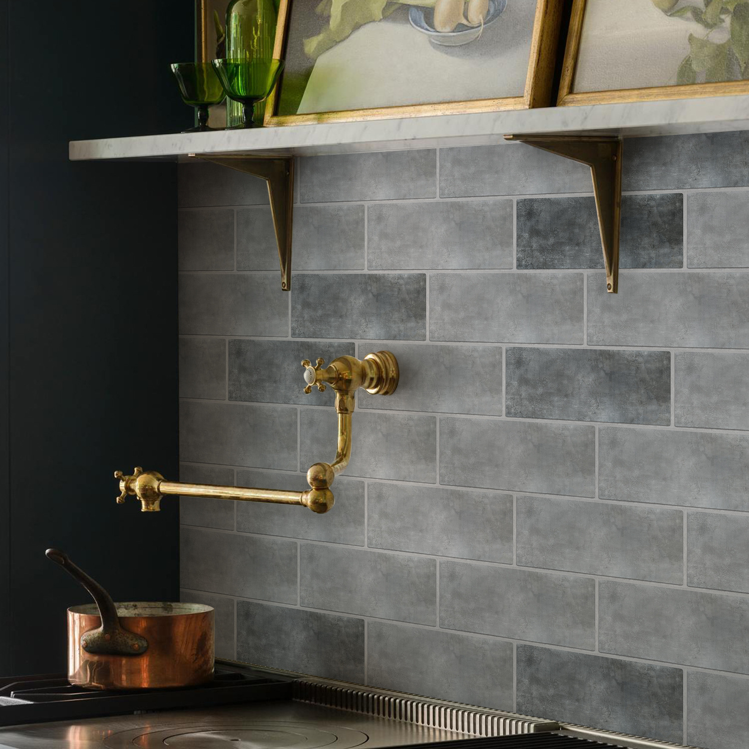 Funlife Simple Style Thickened Brick Stickers American Industrial Style Home Decoration DIY Self-Adhesive Wall Sticker