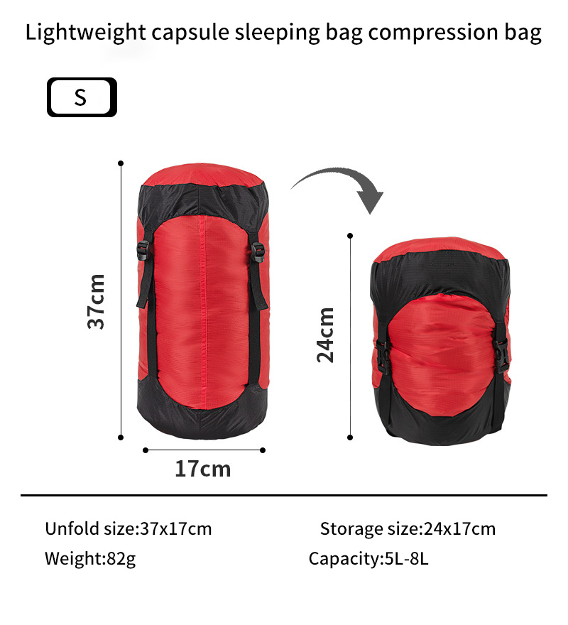 Camping and camping sleeping bag storage bag Lightweight capsule compression bag Travel clothing and miscellaneous storage bag 40D - Image 29