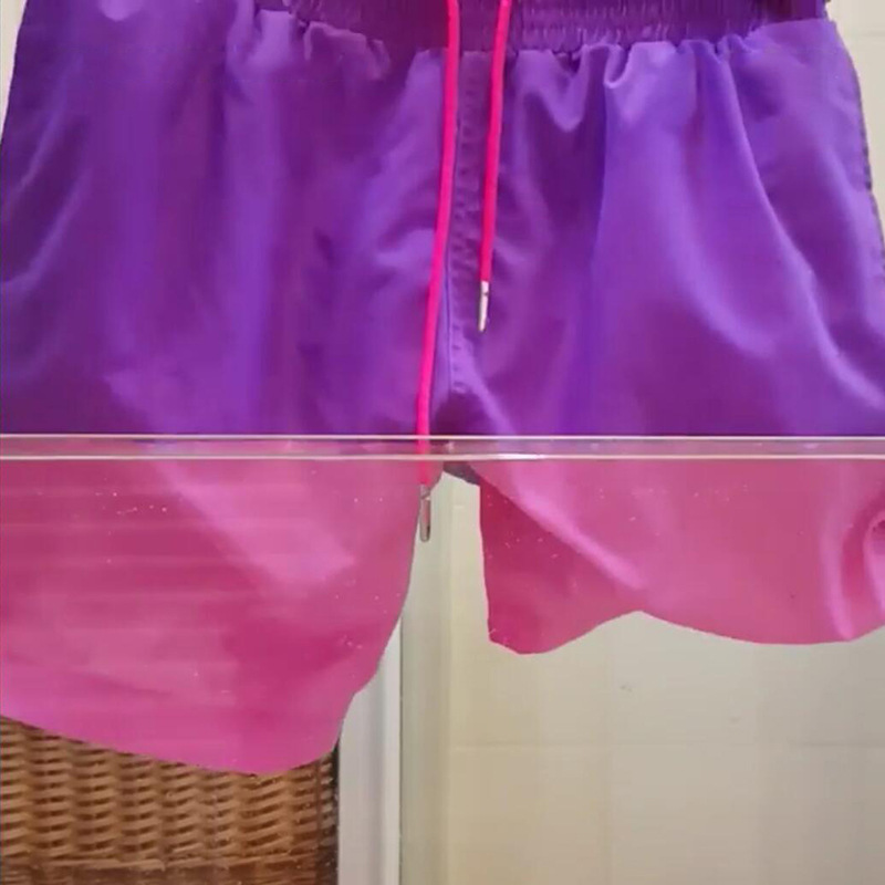 Water Changing Beach Pants Men's Quick Dry Large Size Swimming Pants Warm Color Changing Shorts Men's Swimming Pants - Image 5