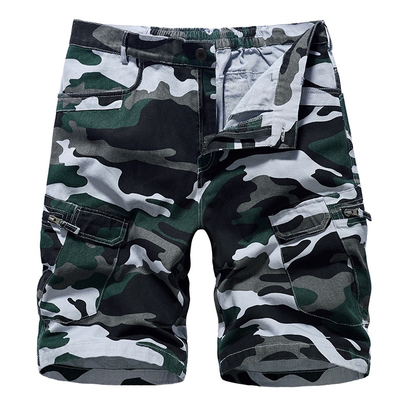 New Mens Workwear Shorts, European and American Camouflage Loose Fitting Oversized Casual Mens Capris - Image 9