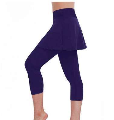 European and American Women's Overweight Two-Piece Skirt Pants with Slim and High Elasticity Yoga Pants for Women's Leggings - Image 8