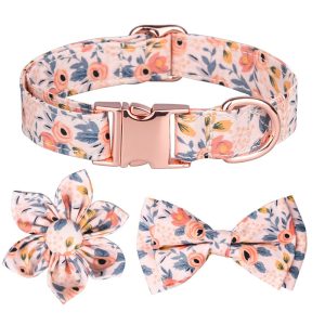 Sunflower Pet Collar Cotton Breathable Dog Collar Zou Ju Printed Neck Ring Pet Supplies