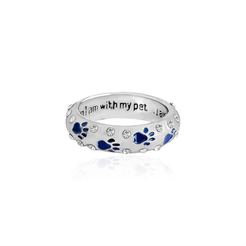 Pet Dog paw Simple Jewelry Ring