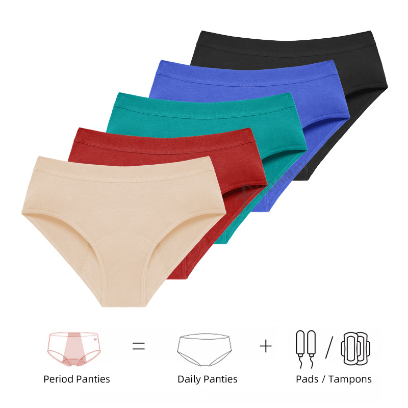 Large Size Sexy Multi-Color Four-Layer Physiological Panties With Large Absorption Capacity Breathable And Leak-Proof Physiological Pants - Image 3