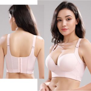 Large Size Seven-Breasted Full-Cup Underwear Women's No Steel Ring Gathered Top Collection Pair Breast Bra DE