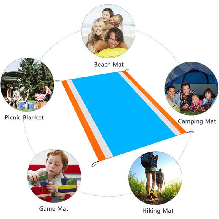 Outdoor Camping Waterproof Beach Mat Portable Foldable Polyester Picnic Mat New Model - Image 4