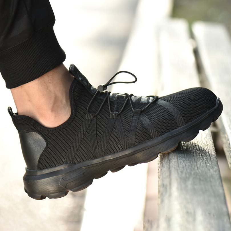 Men Steel Toe Safety Work Shoes Breathable Sneakers Anti Smashing Slip Resistant Industrial Boots Wearable Protection Footwear - Image 5