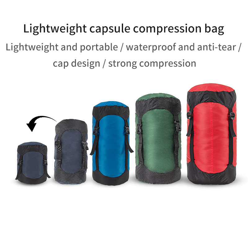 Camping and camping sleeping bag storage bag Lightweight capsule compression bag Travel clothing and miscellaneous storage bag 40D