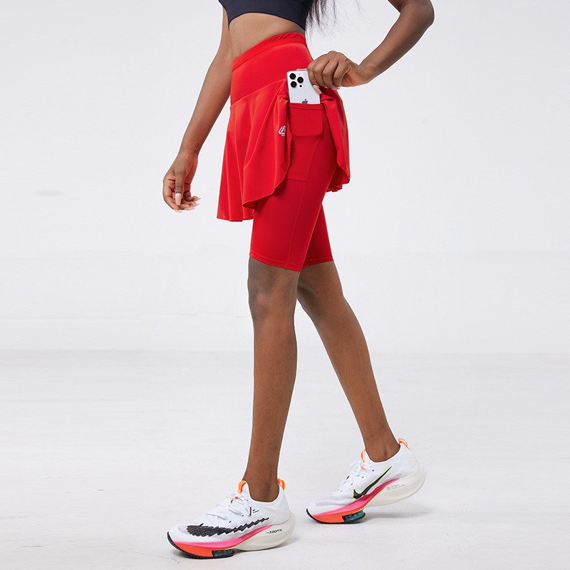Fake Two-Piece Five Piece Skirt Pants, Professional Running, Outdoor Fitness, Tennis, Casual Sports, Quick Drying Skirt