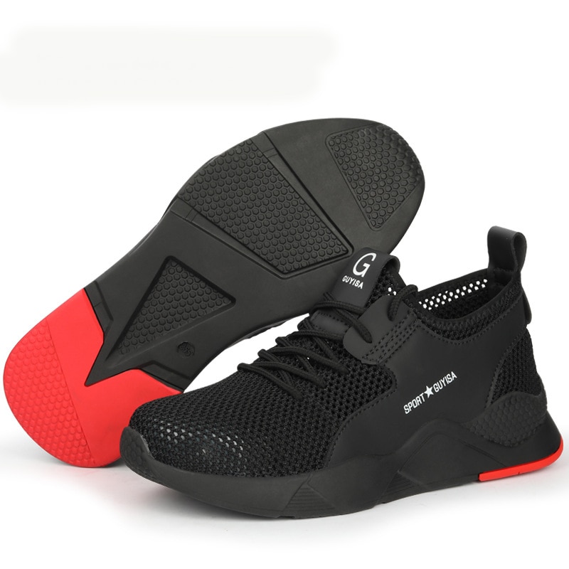 Mens Steel Toe Work Shoes Fashion Casual Breathable Outdoor Sneakers Puncture Proof Boots Comfortable Industrial Safety Shoe Men - Image 3