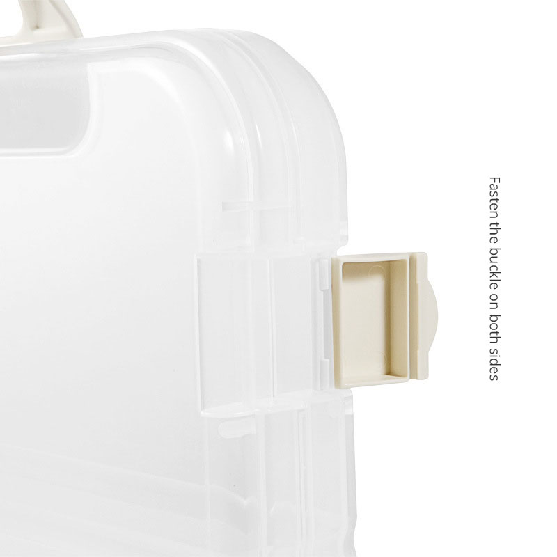 Lock Buckle, Portable Box, Transparent Plastic Material, Stationery Storage and Organization, Portable Buckle, Large Capacity - Image 3