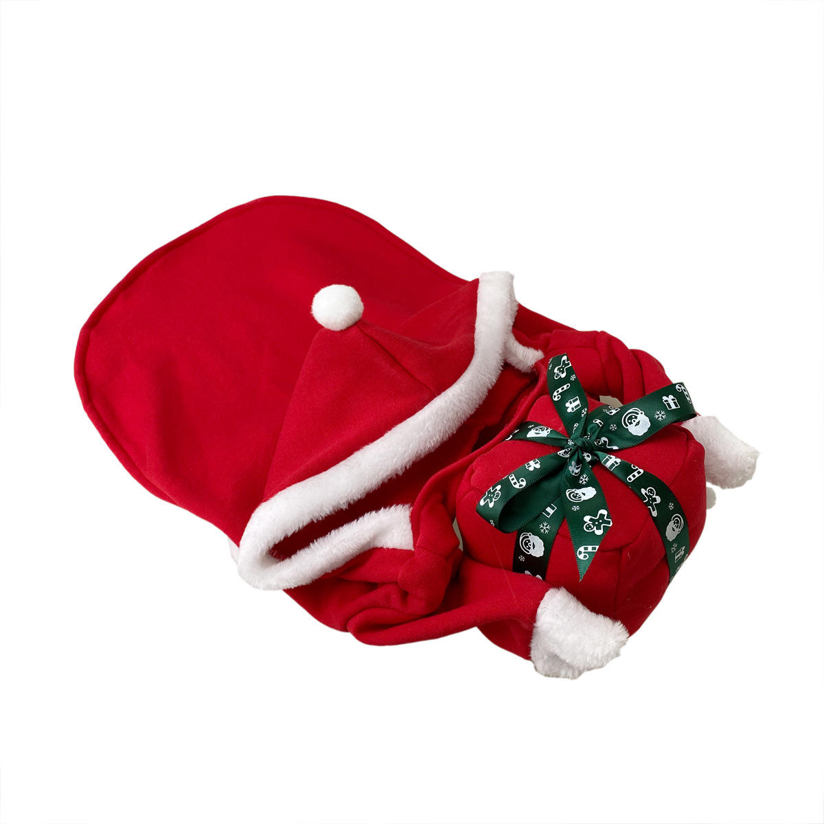 New Christmas Pet Clothes Dog Holds Christmas Gift Shaped Clothes Fleece Warm Pet Clothing - Image 4