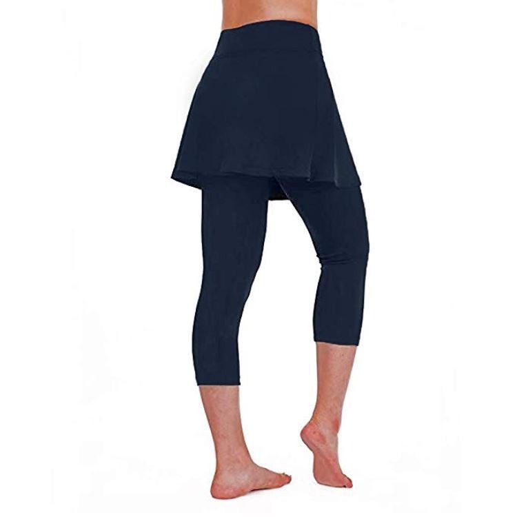 European and American Women's Overweight Two-Piece Skirt Pants with Slim and High Elasticity Yoga Pants for Women's Leggings - Image 6