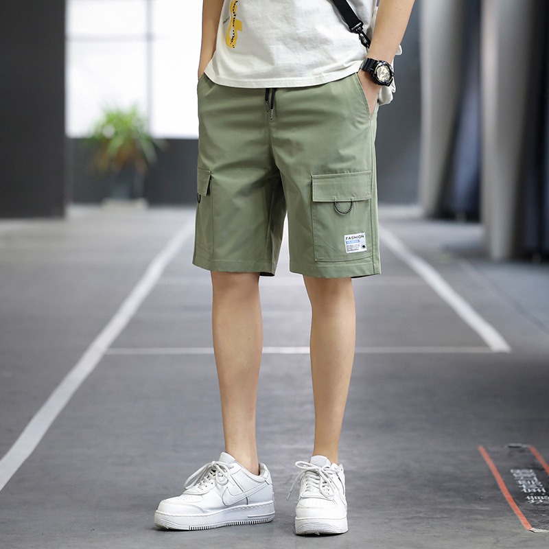 Sports Pants Mens Korean Casual 5 Inch Pants Mens Summer Shorts Solid Color Quick Drying Fashion Mens Oversized Pants - Image 4