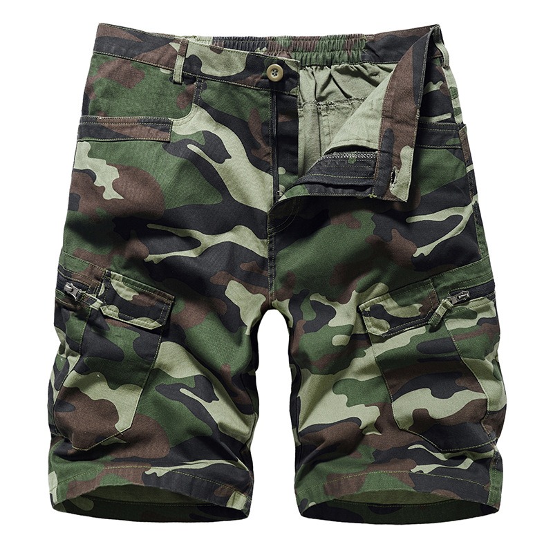 New Mens Workwear Shorts, European and American Camouflage Loose Fitting Oversized Casual Mens Capris - Image 3