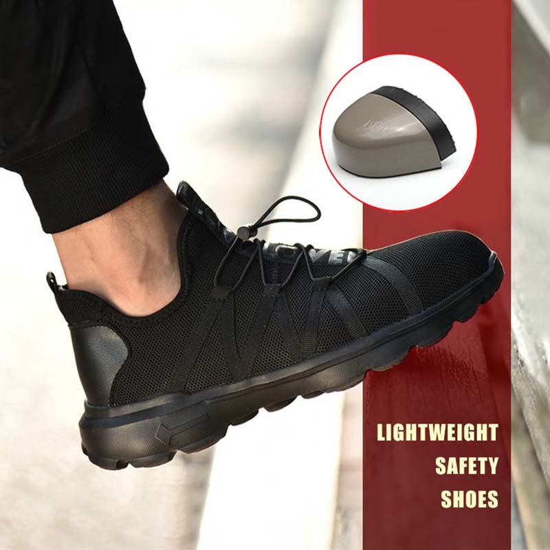 Men Steel Toe Safety Work Shoes Breathable Sneakers Anti Smashing Slip Resistant Industrial Boots Wearable Protection Footwear - Image 4