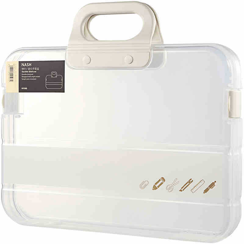 Lock Buckle, Portable Box, Transparent Plastic Material, Stationery Storage and Organization, Portable Buckle, Large Capacity - Image 5