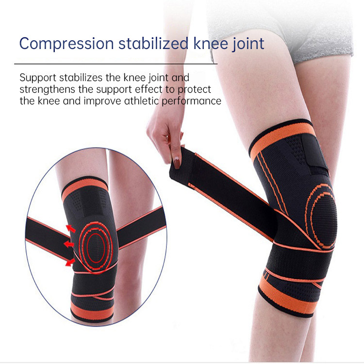 Sports Pressure Knee Pads Running and Cycling Basketball Straps Knee Pads Breathable Wrapping Knee Pads 3D Pressure Knee Pads - Image 3