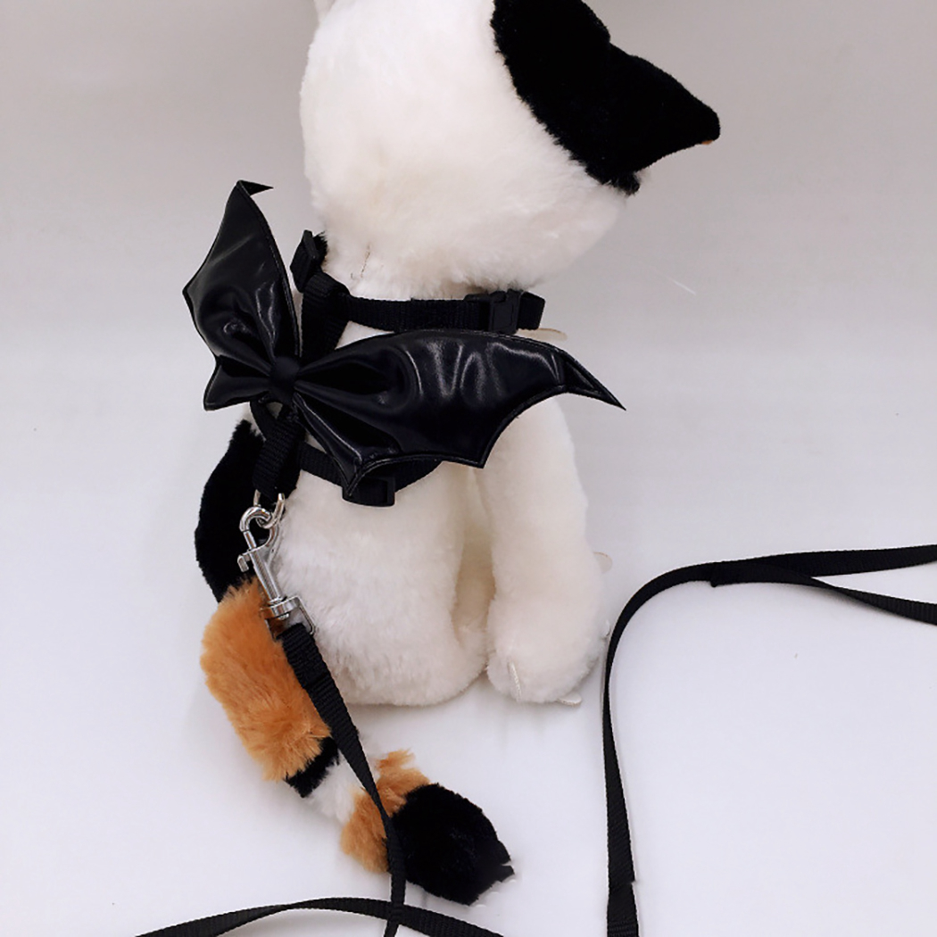 Halloween Day Batman Pet Leash Harness Set Bat Design Lovely Pet Wings  I-Shaped Cat Walk Leash Pet Supplies