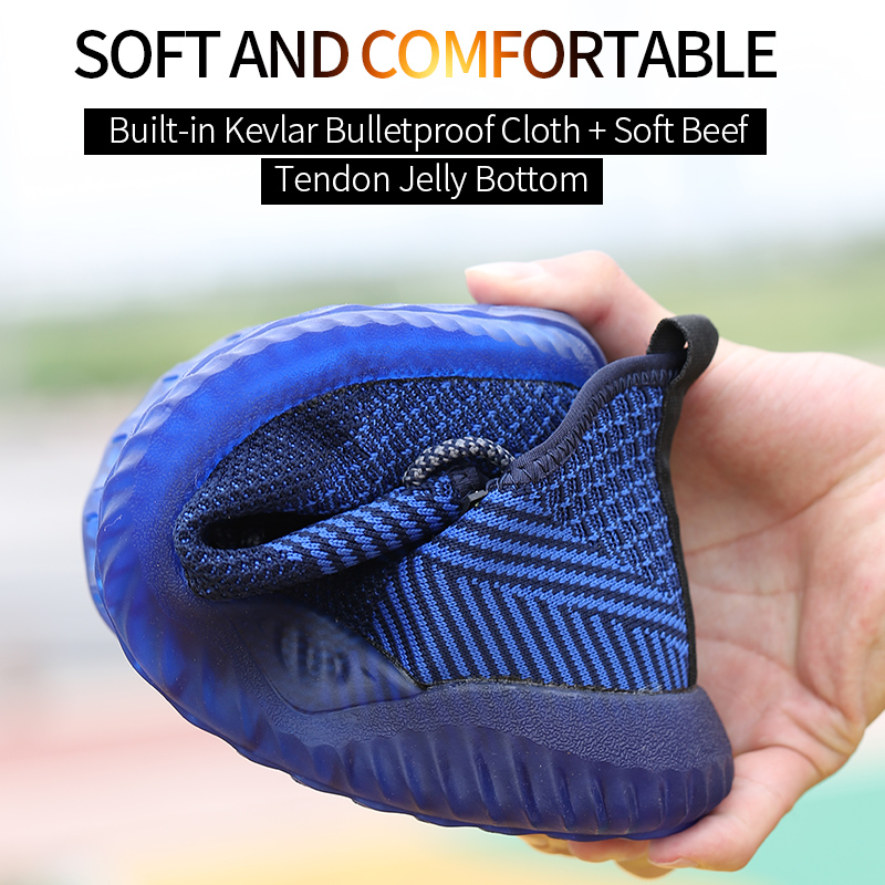 Men Steel Toe Safety Work Shoes Breathable Lightweight Comfortable Industrial Construction Shoes Puncture Proof Antislip - Image 4